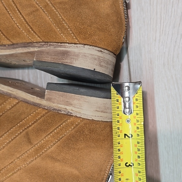 Free People Women Swept AwayLeather Back Zip Pointed Toe shoes boots sz 8.5 - Picture 10 of 16